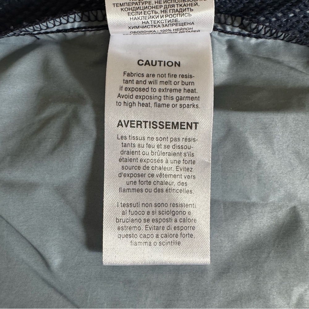 Columbia Navy Blue and Orange Windbreaker / Rain Jacket, L (14/16) - Picture 13 of 14